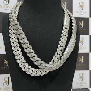 Cadena Fina Personalizada Chapada en Oro con Diamantes, Regalo para Hombre y Mujer, Certificación IGI, Estilo Hip Hop Miami, Cadena Cubana - Product Image 2
