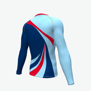 Custom Logo Long Sleeve Rash Guard with UPF 50+ UV Sun Protection <b>for</b> <b>Men's</b> Compression <b>Shirt</b> Quick Dry Surf <b>Swim</b> Tops Quality - Product Image 5