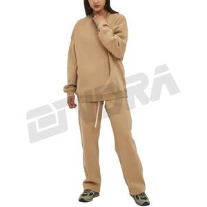 เสื้อสเวตเชิ้ตฮิปฮอปผ้าฟลีซสำหรับผู้หญิงคอกลมแขนยาวมีฮู้ดเสื้อสไตล์เรโทรลำลองสีพื้น Y2K ออกแบบได้ตามต้องการ - Product Image 5