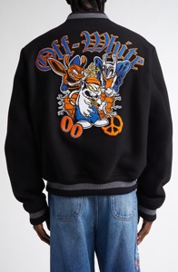 Veste universitaire noire au design esthétique pour hommes, veste de baseball Letterman College, bombardier, veste universitaire chaude pour hommes, vente en gros - Product Image 2