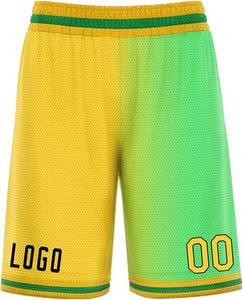 Shorts en maille de baseball, couleurs personnalisées, tissu 100% polyester de haute qualité, impression facile, broderie, revente, séchage rapide pour hommes, ODM - Product Image 1