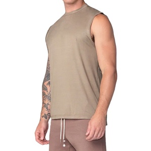 Gym Clothing Summer <b>Singlet</b> <b>Men</b> Yoga Jersey Workout Plus Size Anti-Pilling Plain Customized Gym Sportswear Working Top - Product Image 2