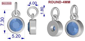 จี้เงินแท้ชุบทองประดับพลอยโกเมนทรงกลมพร้อมห่วง  งานจิวเวลรี่คุณภาพ  ของขวัญสำหรับเธอ - Product Image 6