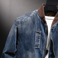 Veste en jean en coton écologique de haute qualité, best-seller, style vintage, patchwork, boutons brodés, décontractée, streetwear, pour l'hiver