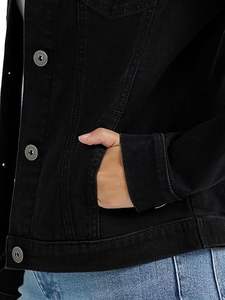 Fournisseur de veste en jean pour femmes de haute qualité | Veste en jean en gros personnalisée OEM | Usine de manteau en jean de mode vintage élégant - Product Image 4