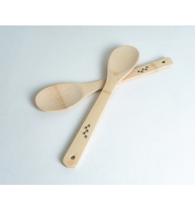 Cuillère en bois 6 pièces conception différente imprimé couleur artisanat cuillère en bois crème glacée ustensiles de cuisine Top vente - Product Image 3