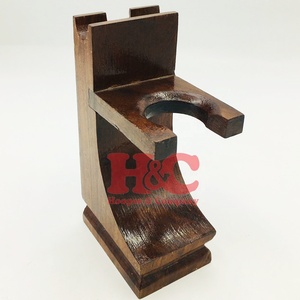 Nuevo Soporte para Brocha de Afeitar, Sostenible, de Acero Inoxidable y Madera, Hecho a Mano, de Primera Calidad, con Logotipo y Empaque - Product Image 1