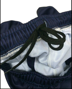 Shorts de rugby décontractés unisexes à séchage rapide, couleurs unies personnalisées, polyester et élasthanne vierge, fermeture à cordon, logo personnalisé, vente en gros DDP - Product Image 2