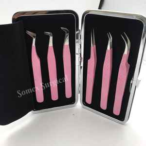 Pinzas de Alta Calidad con Punta de Fibra para Pestañas, Acero Inoxidable y Almacenamiento de Múltiples Piezas, Pinzas para Injerto de Pestañas - Product Image 6