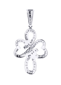 Colgantes de Letras con Diamantes Cultivados en Laboratorio VVS de 14kt/18kt, Estilo Clásico con Incrustaciones, Oro Sólido de 14K para Unisex, Certificado - Product Image 2