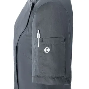 Chaqueta de Chef Personalizada de Manga Corta para Mujer, Herramienta de Mercadotecnia para Cocina - Product Image 6
