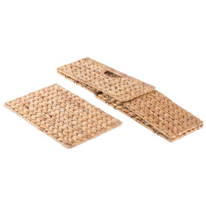 ตะกร้าผักตบชวาขนาดเล็กแบบชนบทถังเก็บของพับได้อเนกประสงค์ทำจากวัสดุ PP - Product Image 2