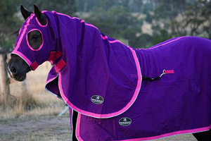 Couverture de cou de capuche de cheval d'été de qualité supérieure toutes les tailles tapis de cheval respirant confortable léger pour la protection contre les intempéries chaudes - Product Image 6