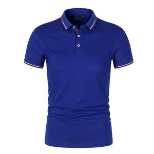 Nouvel arrivage de polos pour hommes en jersey 100% coton à motif uni style streetwear élégant avec logo ODM personnalisé - Product Image 1