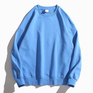 Alta calidad 380 GSM sudadera en blanco de gran tamaño gota hombro Sudadera con capucha bordado personalizado Unisex 100% algodón cuello redondo sudaderas - Product Image 5