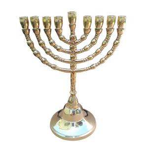 Gold Plated Menorah Tabletop <b>Candle</b> Stand for Home Decor Christmas Easter and Valentine's Day Hotel Party Decorative Lighting - Product Image 3