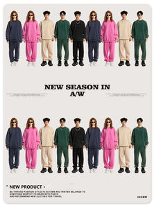 เสื้อฮู้ดดี้ผู้หญิงสตรีทแวร์ พิมพ์ลายสกรีนโลโก้ตามสั่ง ผ้าฟลีซคอตตอน 100% หนัก 500 แกรม ขนาดโอเวอร์ไซส์ ขายส่ง - Product Image 5