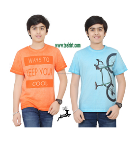 T-shirts pour enfants avec logo personnalisé, vêtements d'été pour garçons, vente en gros directe d'usine, fournisseur en Inde - Product Image 3