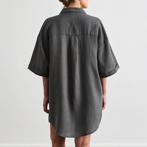 <span class=keywords><strong>Camicie</strong></span> <span class=keywords><strong>da</strong></span> <span class=keywords><strong>Notte</strong></span> in Lino e Cotone per Donne, Camicia <span class=keywords><strong>da</strong></span> <span class=keywords><strong>Notte</strong></span> Organica <span class=keywords><strong>con</strong></span> <span class=keywords><strong>Bottoni</strong></span>, Pigiama Sostenibile a <span class=keywords><strong>Maniche</strong></span> <span class=keywords><strong>Corte</strong></span> - Product Image 2