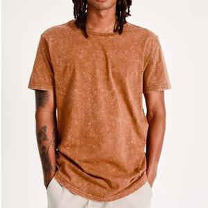 Venta al por mayor Vintage camiseta 230G 250g camiseta Oversize hombres ácido lavado camiseta DTG estampado Streetwear ácido lavado camiseta - Product Image 2