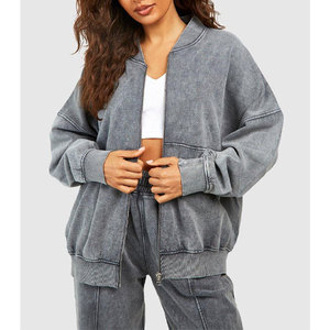 Conjunto de chándal extragrande personalizado para mujer, transpirable, de 2 piezas, con sudadera con cremallera y pantalones jogger, al por mayor, para ocio deportivo. - Product Image 4