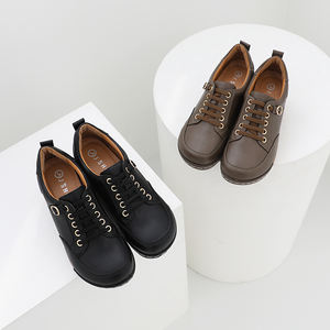 [JSHOE] Zapatillas Deportivas de Plataforma con Cordones de Cuero Vacuno, 5.5cm, Ligeras, Cómodas y Casuales - Product Image 4