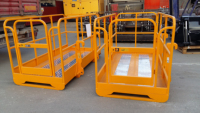 Plateforme de travail solide pour chariot élévateur télescopique Wagger Attachments, panier de levage, capacité 350 kg, acier inoxydable, modèle WP1, grande taille