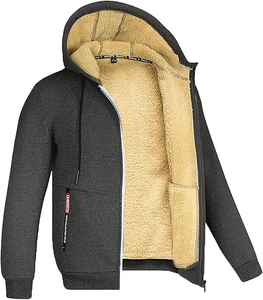 Sweat à capuche unisexe en polaire d'hiver de qualité supérieure, doublure numérique douce, cordon de serrage réglable, capuche, poche kangourou spacieuse, 100% coton - Product Image 3