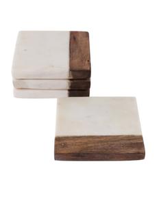 Dessous de verre moderne en marbre avec cloison en bois élégante fusion de beauté naturelle et de design contemporain - Product Image 2