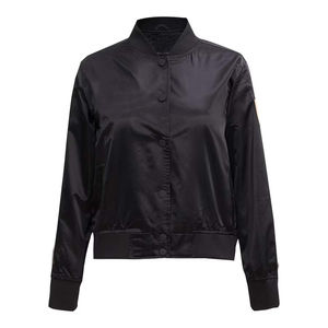 Vente en gros 2025 veste universitaire universitaire en satin noir personnalisée mince lycée Street Style Letterman vente en gros université de baseball - Product Image 2