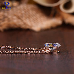 Colgante de oro rosa de diamante de corte ovalado TDW 1,07 de Labstone, colgante Beyond of Brilliance, color de la EF-VS - Product Image 3