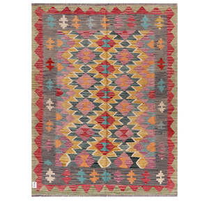 Alfombra Kilim de Maimana, Afganistán, 191 x 148 cm, Alfombras y Juegos de Alfombras - Product Image 1