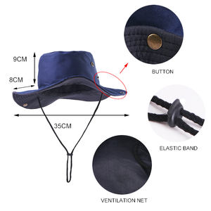 Chapeaux d'été personnalisés avec logo pour la chasse en plein air, la pêche et Safari avec sangle réglable - Product Image 4