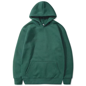 Sweat à capuche épais en molleton de coton 320g pour homme, personnalisable, uni, brodé, hiver, logo frontal, respirant - Product Image 6