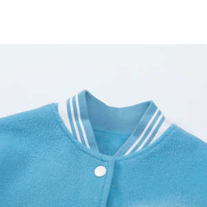 Wholesale Custom Team Sports Jacket <b>White</b> Blue Custom Baseball Men's Varsity Jackets Customized Top Quality Jackets - Product Image 4