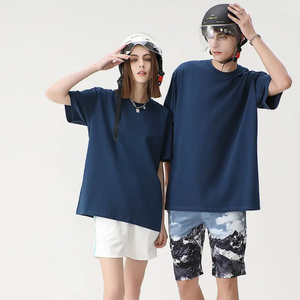 Ensemble T-shirt et short surdimensionnés pour homme, personnalisable avec logo, 100 % coton, écologique, respirant, style vintage décontracté - Product Image 2