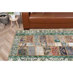 3.1x8 ft Rug, <b>Runner</b> Turkish Rug, <b>Green</b> Persian Rug - Product Image 4