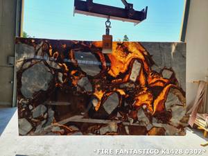 2025 feu Fantastico Onyx poli aiguisé dalles de marbre fabriquées en Turkiye Premium Grade luxe Villa décoration extérieure livre allumettes - Product Image 6