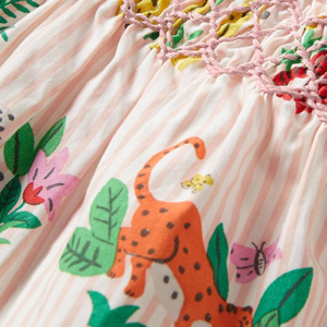 ชุดเดรสผ้าลินินเนื้อนุ่มทำด้วยมือสำหรับเด็กผู้หญิงสไตล์ลำลองสำหรับวันเกิดครั้งแรกของเด็กวัยหัดเดินผลิตในเวียดนาม - Product Image 3