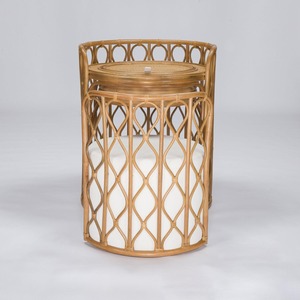 Table de maquillage naturelle avec miroir pliable Meilleures tables de toilette en rotin pour dressing de chambre à coucher d'usine professionnelle - Product Image 6