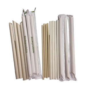 Pajita DE TRIGO biodegradable compostable natural ecológica empaquetada individualmente gratis - Product Image 3