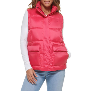 Chaqueta acolchada sin mangas de alta calidad para mujer Relleno de algodón personalizable Servicio OEM de invierno disponible Sólido Bangladesh - Product Image 4
