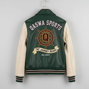 Premium Quality Coated <b>Canvas</b> Leather Turn Down Collar Zip Closure Windproof Winter Wear <b>Jacket</b> with Custom Design - Product Image 1