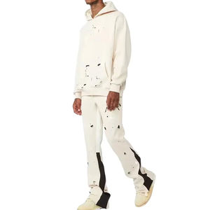 Chándales de invierno de dos piezas para hombre de alta calidad, conjuntos de trajes apilados con logotipo personalizado y estampado de lana, chándales para hombre - Product Image 3