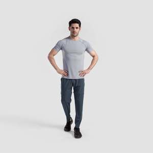 Grey Tech Tactical Pants XL Size High Waist Woolen <b>Trousers</b> with Distressed Wash and Straight Pattern Zipper Decoration - Product Image 4