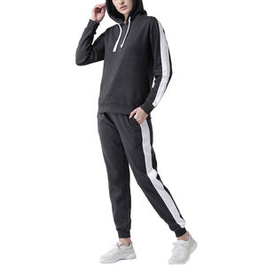 Conjuntos Deportivos Personalizados al por Mayor para Mujer, Conjunto Deportivo de Algodón 100% para Gimnasio, Top de Manga Larga y Pantalones Deportivos para Mujer - Product Image 1