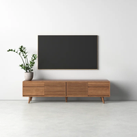 Moderner Massivholz-TV-Ständer mit Ausziehbaren und Verstellbaren Funktionen Umweltfreundliches Langlebiges Design für Wohnzimmer Schlafzimmer Krankenhaus-Nutzung