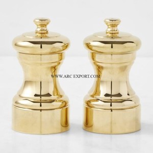 Artículos de plata martillada Mesa de acero inoxidable Sal y pimienta con diseño de flores Soporte de color negro para accesorios de cocina - Product Image 3