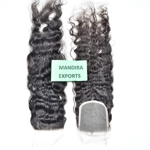 Proveedor mayorista de cabello indio crudo 100% Cabello virgen alineado con cutícula para extensiones de cabello humano no Remy de onda natural larga - Product Image 5