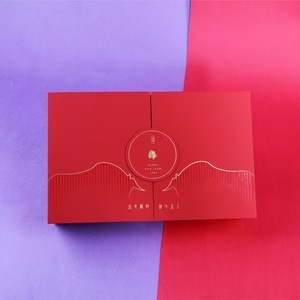 Scatola <span class=keywords><strong>Regalo</strong></span> Rossa a Doppia Porta con Chiusura Magnetica per Tè alle Erbe, in Cartone Rigido Riciclabile, Design di Alta Qualità per Conservazione di Alimenti e Candele - Product Image 4